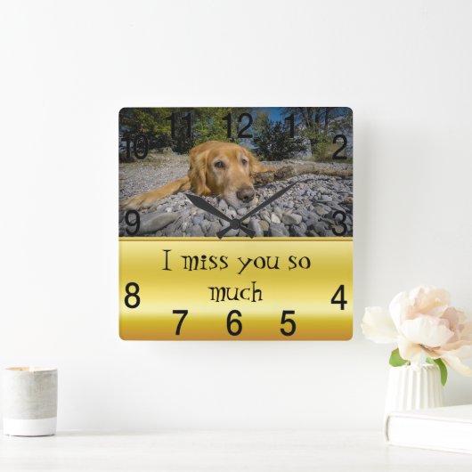 Horloge Carrée Excursion sur la plage rocheuse. J'ai réfléchi (Maison)