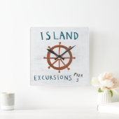 Horloge Carrée Excursions côtières d'île de l'art | (Maison)