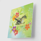 Horloge Carrée Exécution de l'horloge murale acrylique au canard  (Angle)