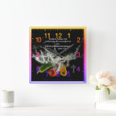 Horloge Carrée Exode 23 : Prière de la foi chrétienne (Maison)