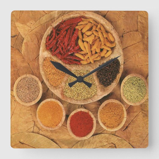 Horloge Carrée Exotic spices (Recto)