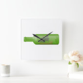 Horloge Carrée Expédier dans une bouteille (Maison)