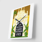 Horloge Carrée Exposition de San Diego en 1915 (Angle)