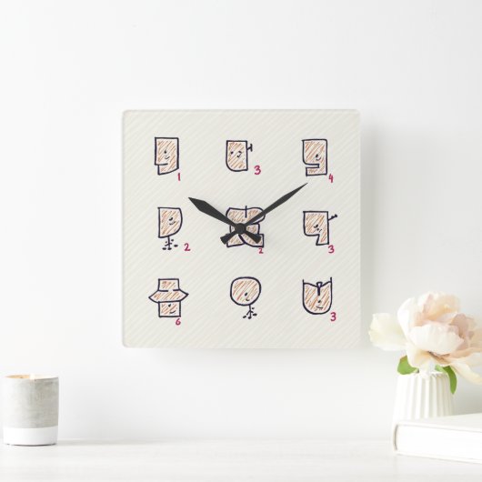 Horloge Carrée expression (Maison)