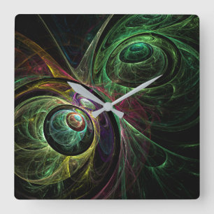Horloge Carrée Eye to Eye Abstract Art Square
