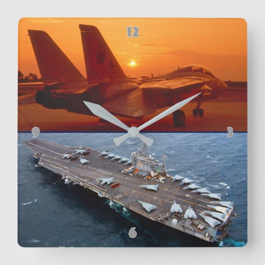 HORLOGE CARRÉE F-14 TOMCAT (Recto)