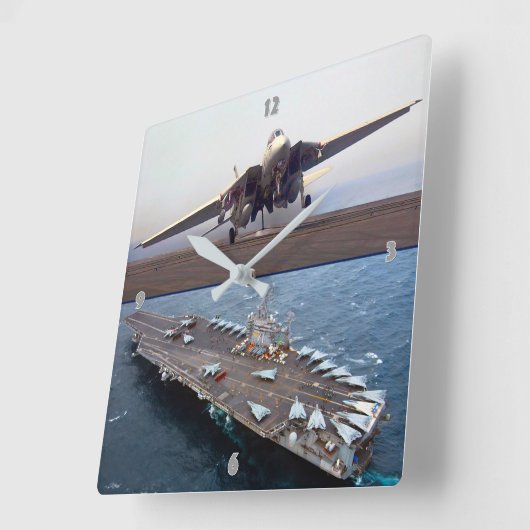 HORLOGE CARRÉE F-14 TOMCAT (Angle)