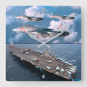 HORLOGE CARRÉE F-14 TOMCAT