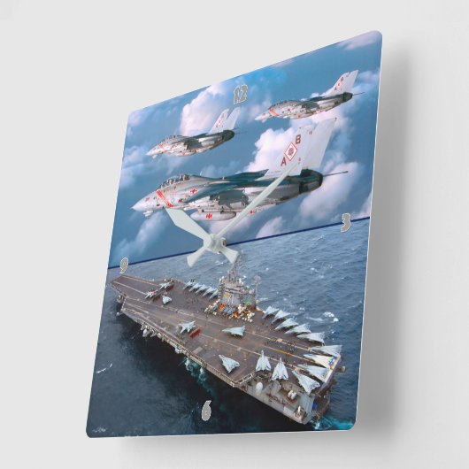 HORLOGE CARRÉE F-14 TOMCAT (Angle)