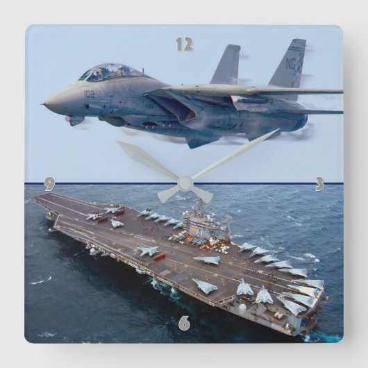 HORLOGE CARRÉE F-14 TOMCAT (Recto)