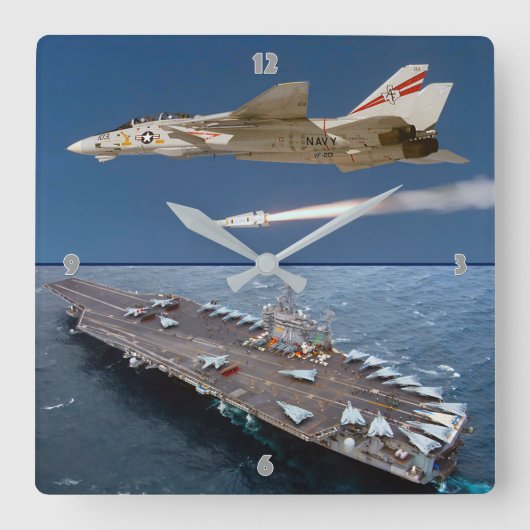 HORLOGE CARRÉE F-14 TOMCAT (Recto)