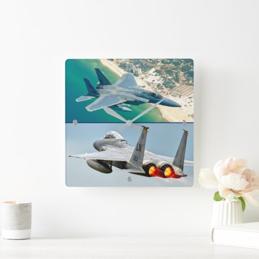 HORLOGE CARRÉE F-15C EAGLE (Maison)