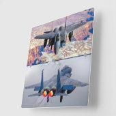 HORLOGE CARRÉE F-15E GRÈVE EAGLE (Angle)