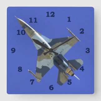 Horloge Carrée F-16 Falcon de combat Jet électrique