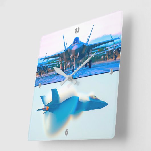 HORLOGE CARRÉE F-35A ÉCLAIRAGE II (Angle)