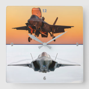 HORLOGE CARRÉE F-35B ÉCLAIRAGE II