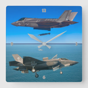 HORLOGE CARRÉE F-35B ÉCLAIRAGE II
