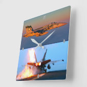 HORLOGE CARRÉE F/A-18C HORNET APTERBURNER (Angle)