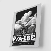 Horloge Carrée F/A-18E Super Hornet (Angle)