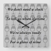 Horloge Carrée f wine clover (Recto)