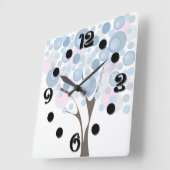 Horloge Carrée Fabuleux, bois, (Angle)