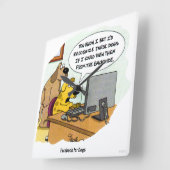 Horloge Carrée Facebook pour Dogs (Angle)