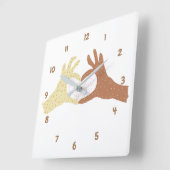 Horloge Carrée Faire Du Monde Un Meilleur Endroit (Angle)