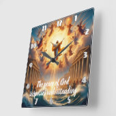 Horloge Carrée Faire un bond dans les rêves (Angle)