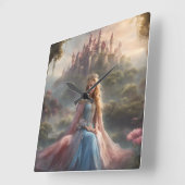 Horloge Carrée Fairytale Princess (Angle)