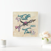 Horloge Carrée Faith Over Fear Square Wall Clock (Maison)