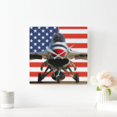 HORLOGE CARRÉE FALCON DE COMBAT F-16C (Maison)