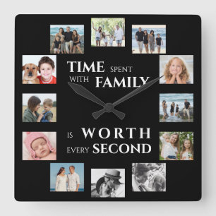 Horloge Carrée Famille