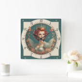 Horloge Carrée Fantastique princesse (Maison)