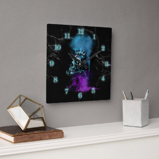 Horloge Carrée Fantasy Design | Cryptocurrency | Ethereum Marble 