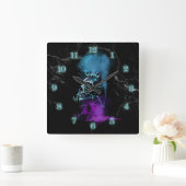 Horloge Carrée Fantasy Design | Cryptocurrency | Ethereum Marble  (Maison)