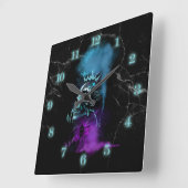 Horloge Carrée Fantasy Design | Cryptocurrency | Ethereum Marble  (Angle)