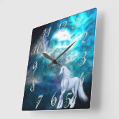 Horloge Carrée Fantasy Sky (Angle)