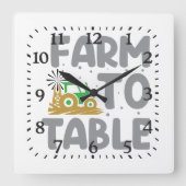 Horloge Carrée Farm to Table Tractor Windmill (Recto)