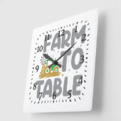 Horloge Carrée Farm to Table Tractor Windmill (Angle)