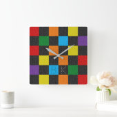 Horloge Carrée Fashion Rainbow LGBTQ Monogram (Maison)