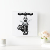 Horloge Carrée Faucet (Maison)