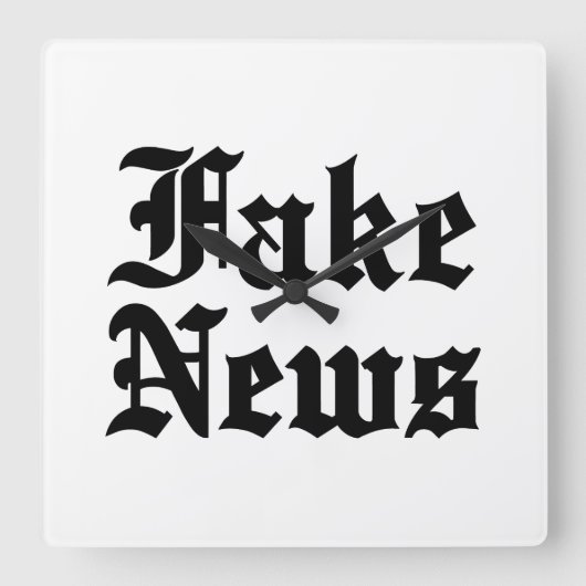 Horloge Carrée Faux News (Recto)