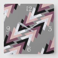 Faux rose white marble purple geometri