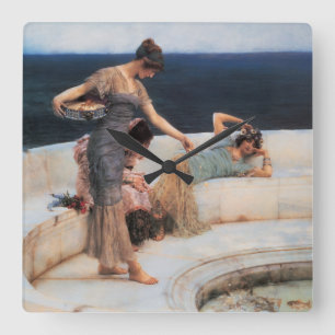 Horloge Carrée Favoris d'argent par Lawrence Alma-Tadema