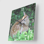 Horloge Carrée Fawn Wall Clock (Angle)