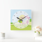Horloge Carrée Fée girly mignonne (Maison)