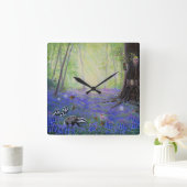 Horloge Carrée Fées Bluebell Spring (Maison)