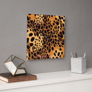 Horloge Carrée Feline Freckles