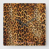 Horloge Carrée Feline Freckles (Recto)