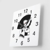 Horloge Carrée Femme Art Déco En Gros Gants Casquettes RL (Angle)